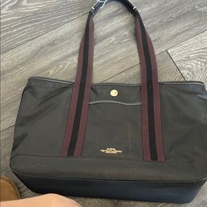 Coach Black and Burgundy Duffel Bag